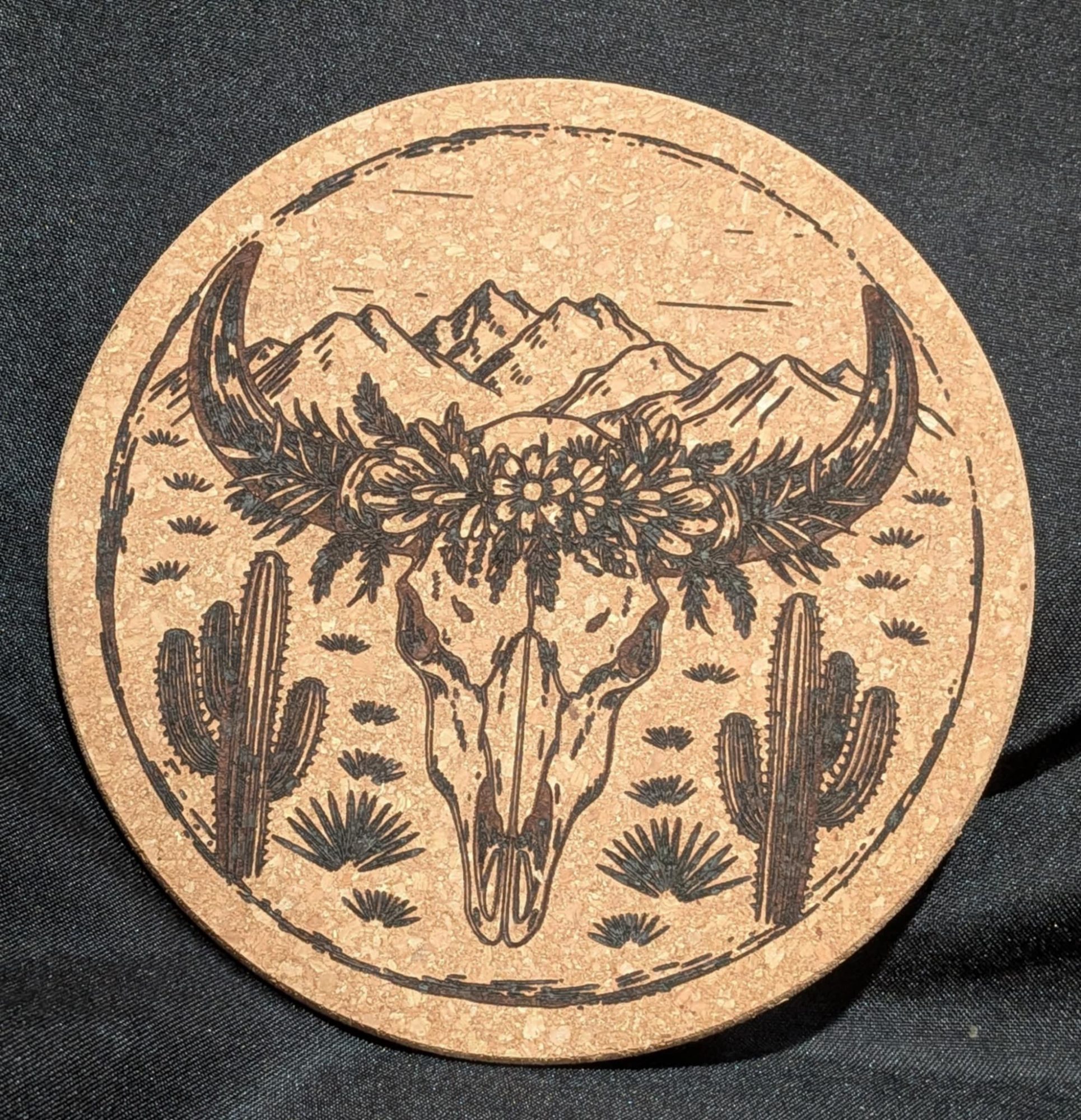 Western Skull Desert Trivet