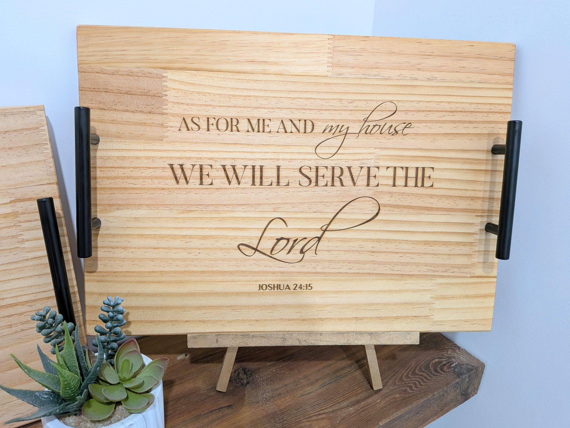 Inspirational Wooden Serving Tray