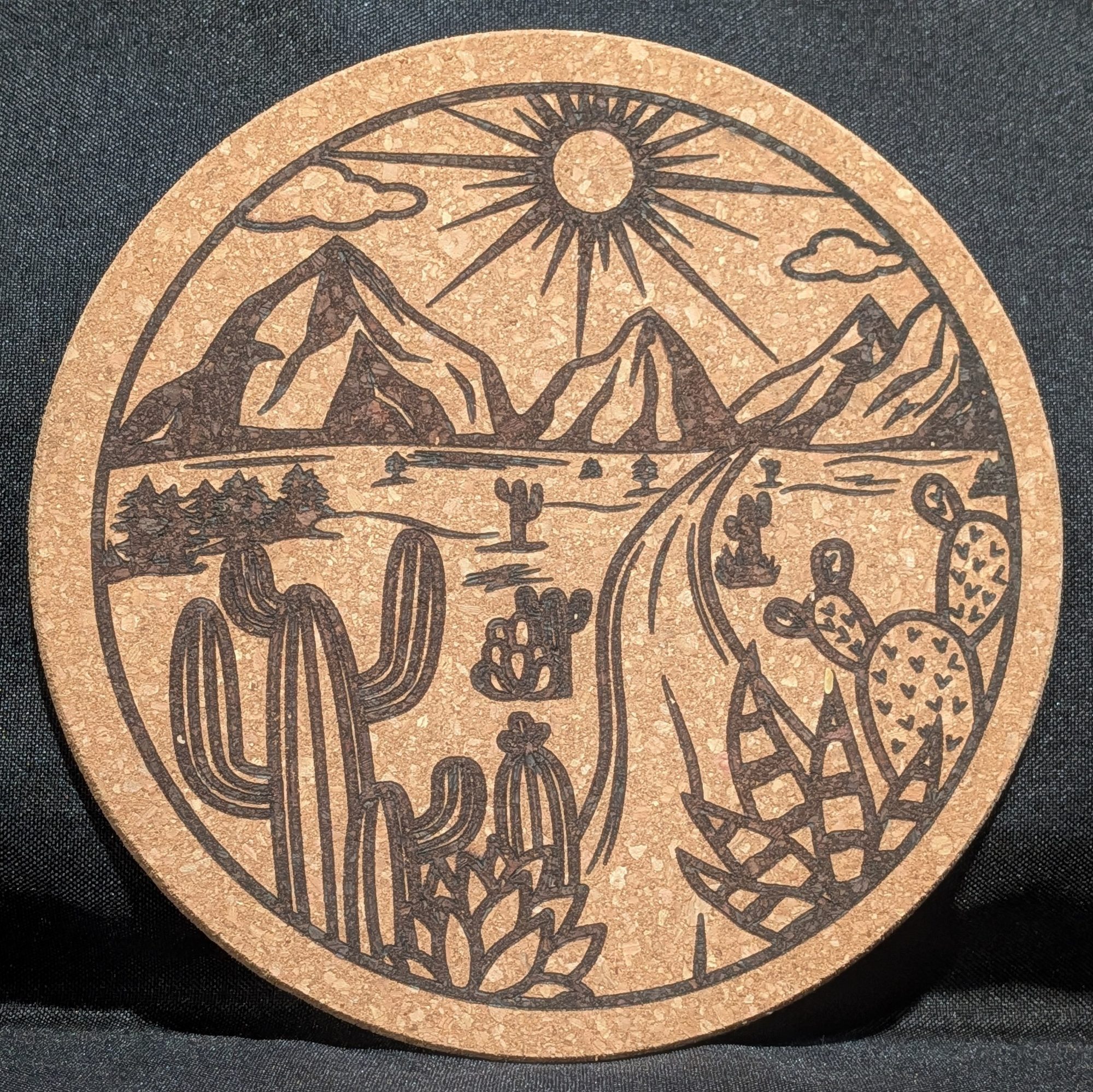 Desert Landscape Cork Trivet